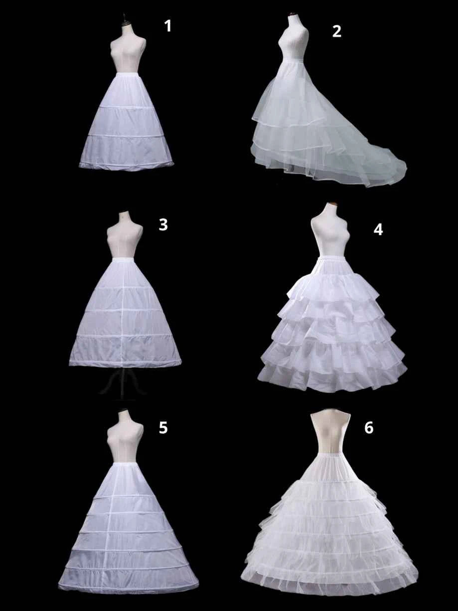 Jupon de Mariée – 3 à 5 Couches, Cerceaux Acier